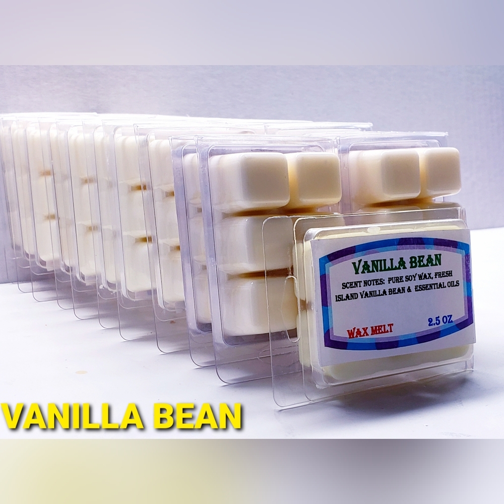 VANILLA BEAN Pure Soy Wax Melt, Highly Scented, 2.5 oz